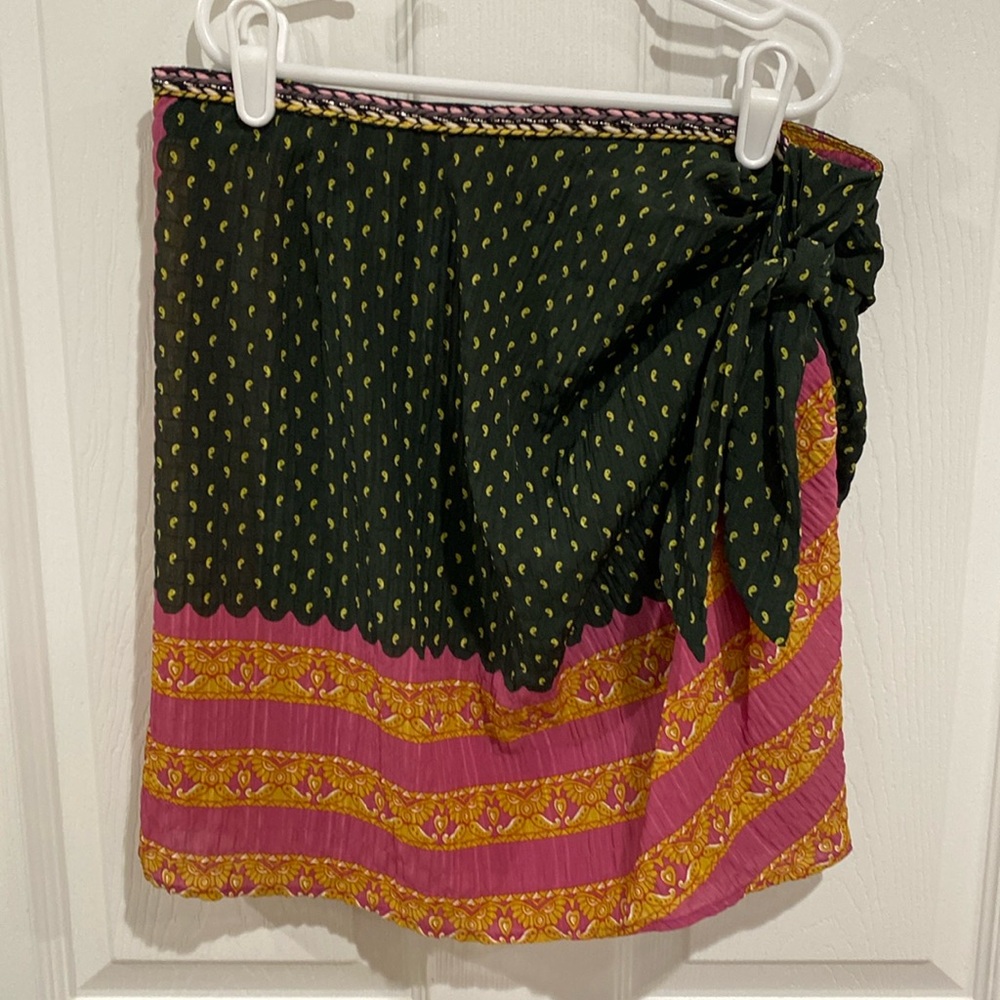 ZARA Printed Mini Skirt Tope Detail Knot Size Small